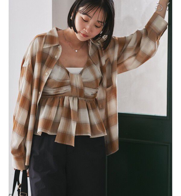 VIS「オンブレチェックオーバーシャツ」|シャツ・ブラウス|