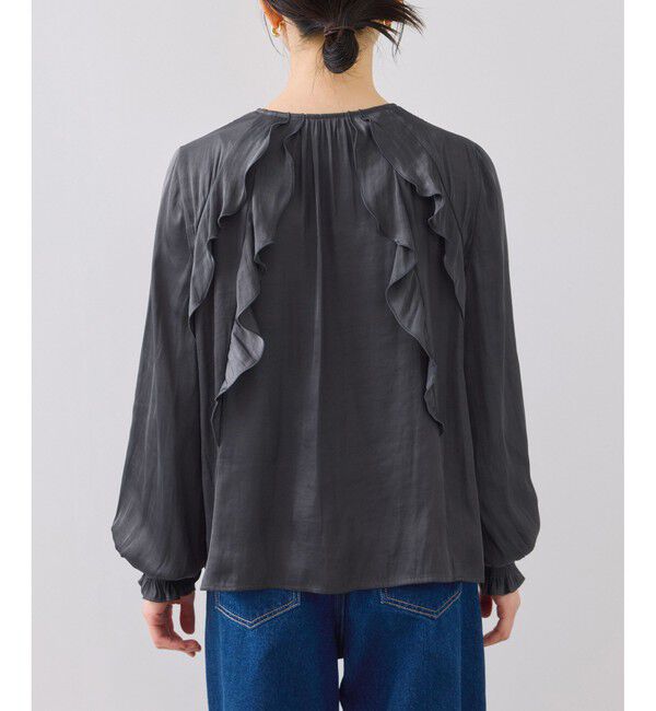 VIS「割線フリルブラウス/イージーケア」|シャツ・ブラウス|