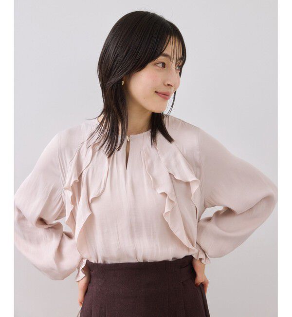 VIS「割線フリルブラウス/イージーケア」|シャツ・ブラウス|