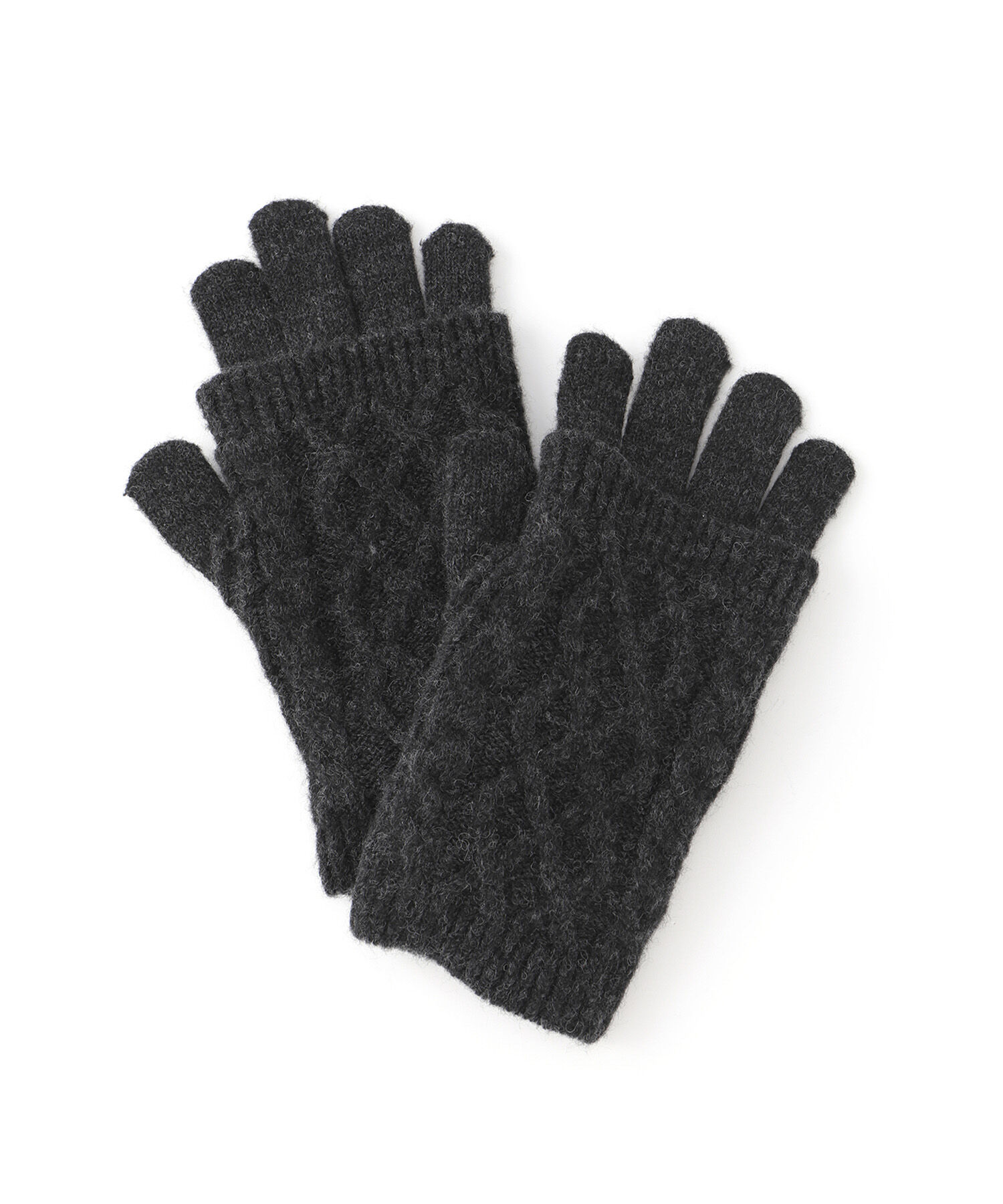 ROPE PICNIC PASSAGE「3WAY/ケーブル編み&times;リブ編みニットグローブ」|手袋|