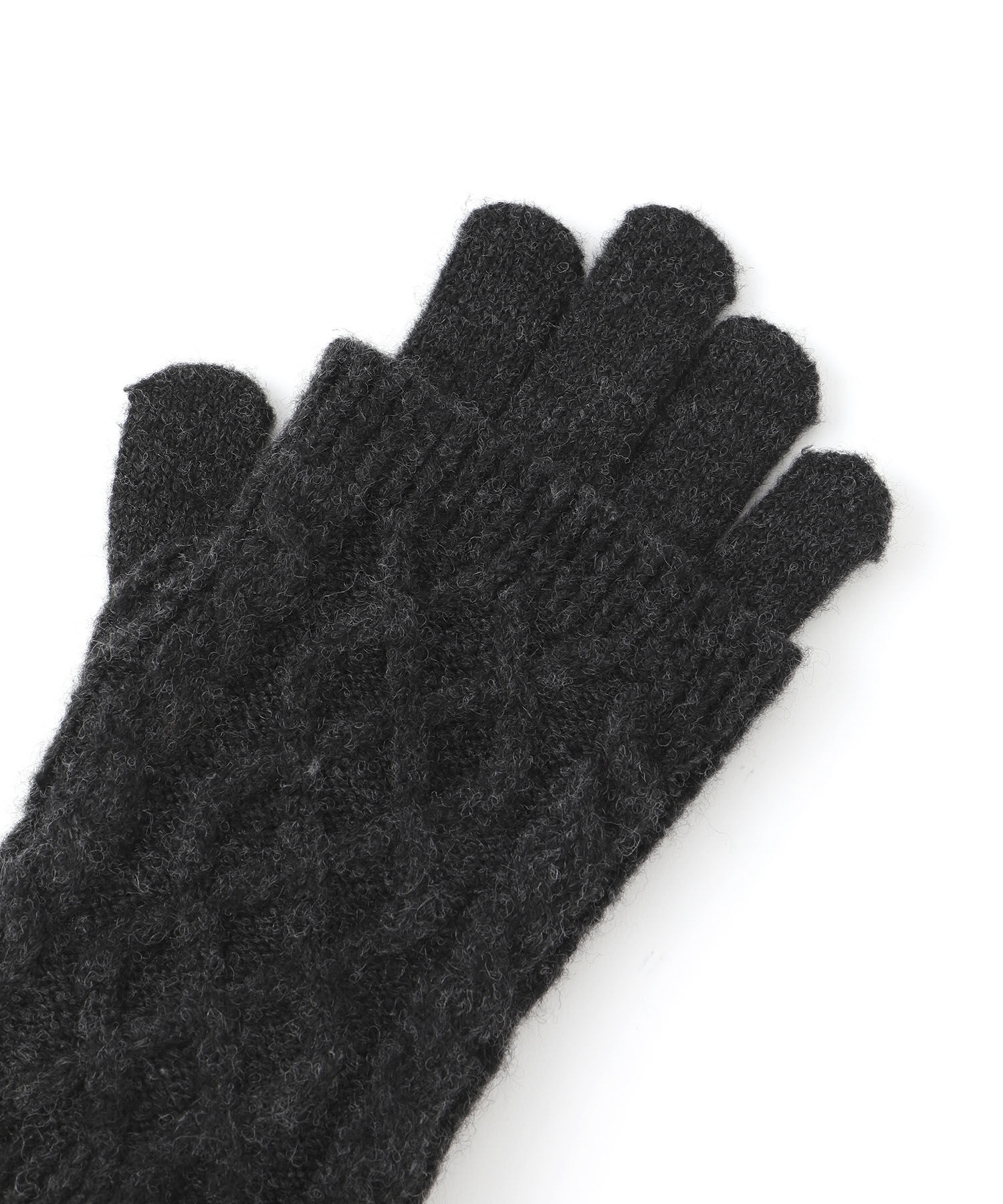 ROPE PICNIC PASSAGE「3WAY/ケーブル編み&times;リブ編みニットグローブ」|手袋|