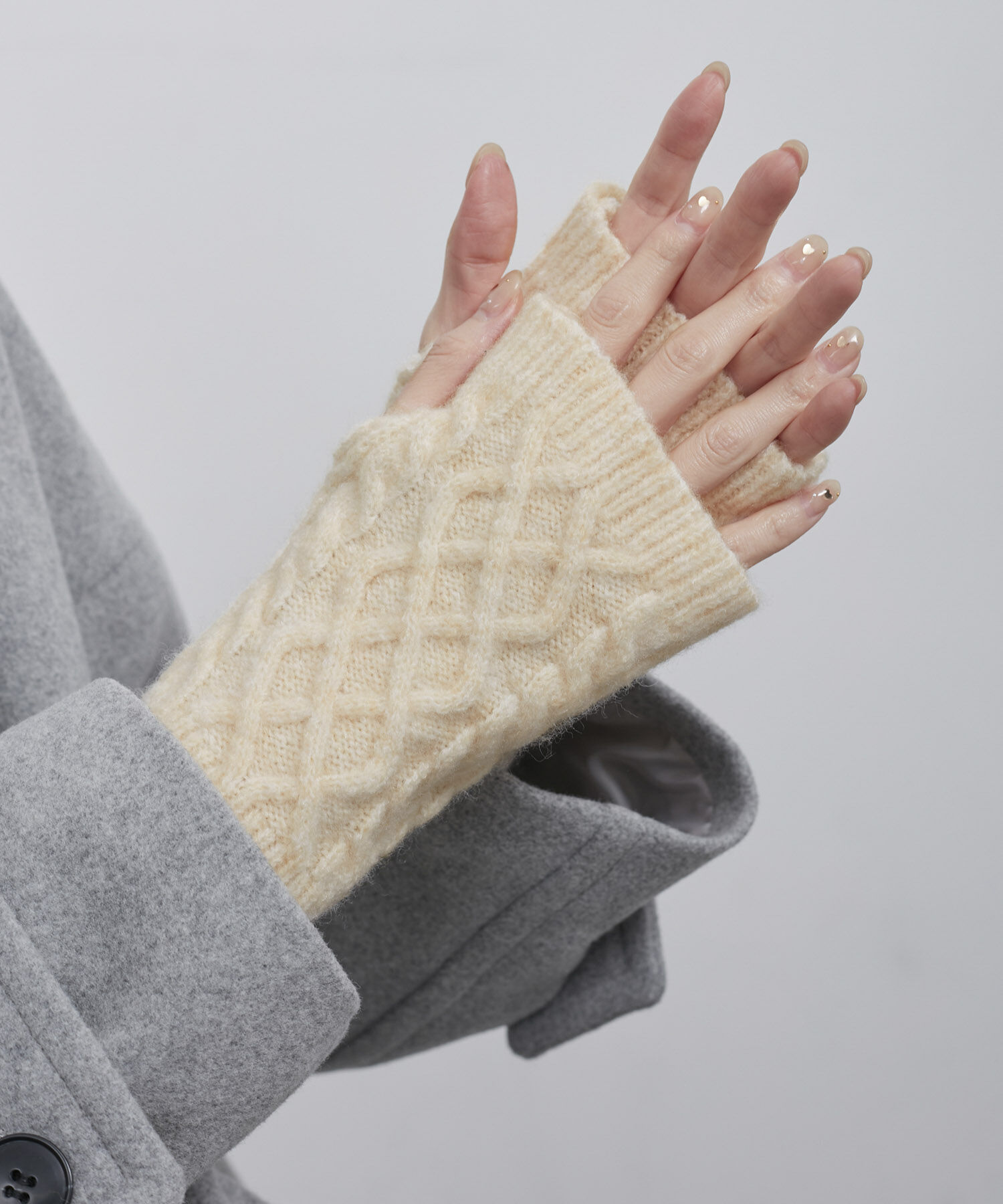 ROPE PICNIC PASSAGE「3WAY/ケーブル編み&times;リブ編みニットグローブ」|手袋|キナリ(16)