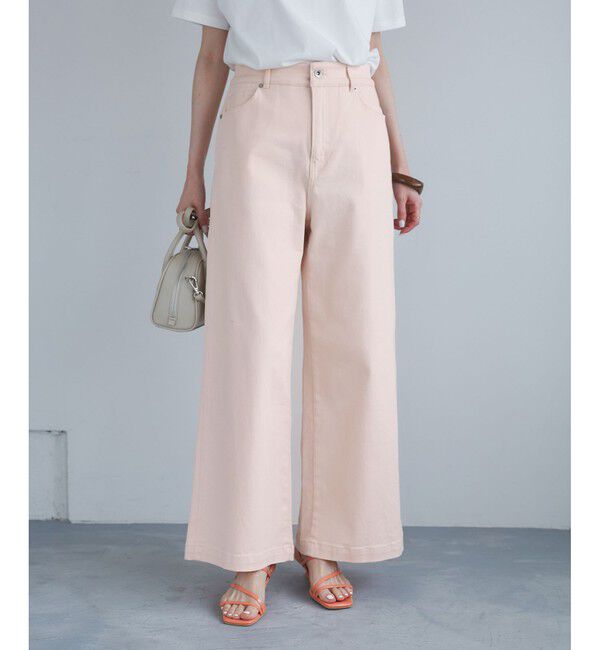 Rope&rsquo;Picnic「【ウエスト革命デニム】Pinkウエストシェイプワイドデニム」|デニム|
