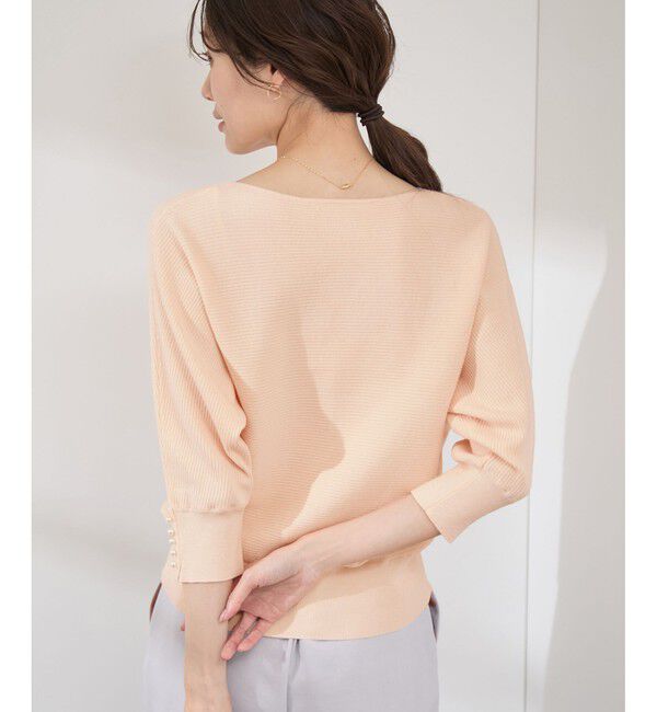 Rope&rsquo;Picnic「アンジェリーナ7分袖パールドルマンニット」|ニット・セーター|