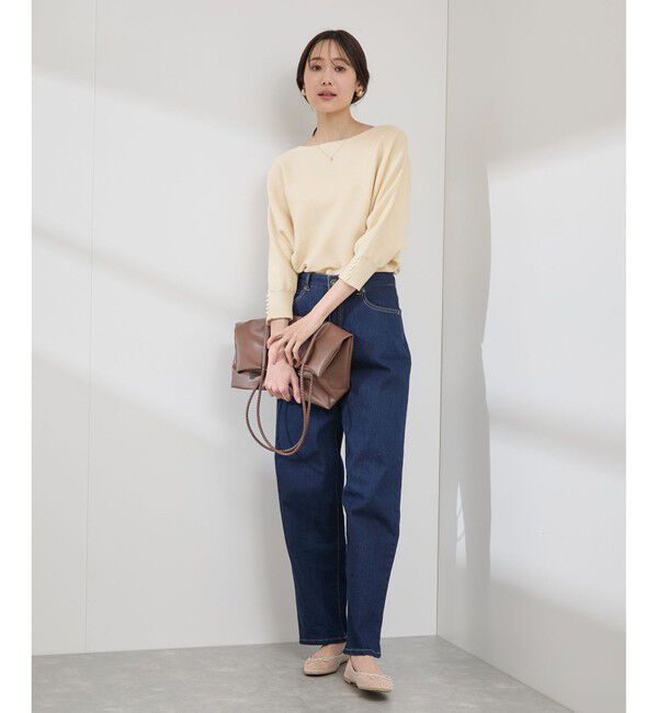 Rope&rsquo;Picnic「アンジェリーナ7分袖パールドルマンニット」|ニット・セーター|