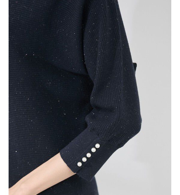 Rope&rsquo;Picnic「アンジェリーナ7分袖パールドルマンニット」|ニット・セーター|