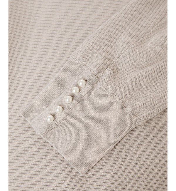 Rope&rsquo;Picnic「アンジェリーナ7分袖パールドルマンニット」|ニット・セーター|