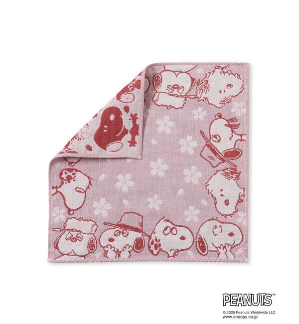 ROPE PICNIC PASSAGE「【SNOOPY/スヌーピー】さくら3重ガーゼハンカチ」|ハンカチ|