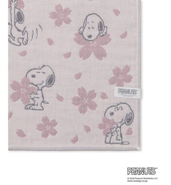 ROPE PICNIC PASSAGE「【SNOOPY/スヌーピー】さくら3重ガーゼハンカチ」|ハンカチ|