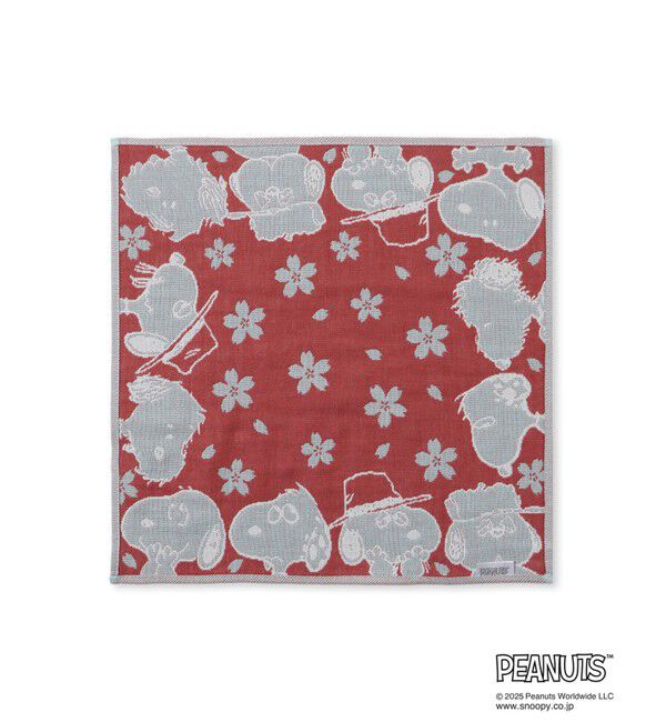 ROPE PICNIC PASSAGE「【SNOOPY/スヌーピー】さくら3重ガーゼハンカチ」|ハンカチ|