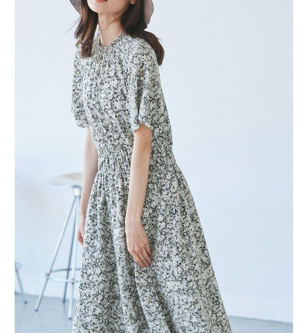 Rope&rsquo;Picnic「【emur/エミュール】マーガレット柄シャーリングワンピース」|ワンピース|