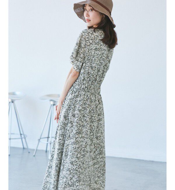 Rope&rsquo;Picnic「【emur/エミュール】マーガレット柄シャーリングワンピース」|ワンピース|