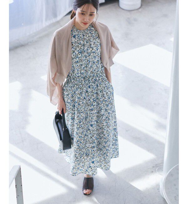 Rope&rsquo;Picnic「【emur/エミュール】マーガレット柄シャーリングワンピース」|ワンピース|