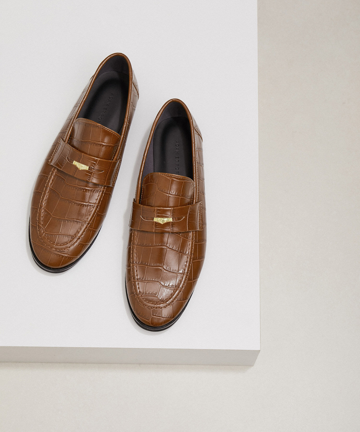 ADAM ET ROPE'「ソフトコインローファー」|ローファー|ブラウン(22)