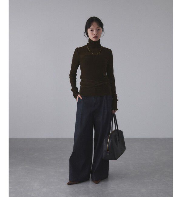 ADAM ET ROPE'「フロッキーチュールタートルネックプルオーバー」|Tシャツ・カットソー|