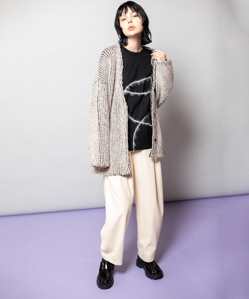  「Vネックコクーンニットカーディガン」|カーディガン|