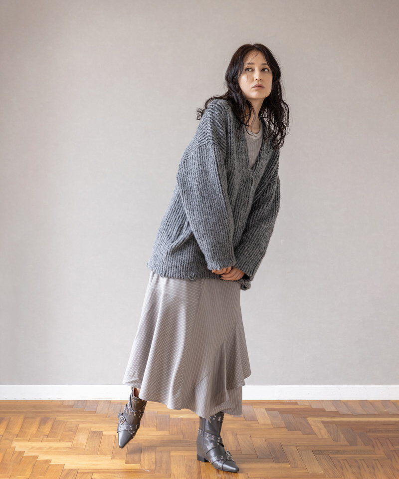  「Vネックコクーンニットカーディガン」|カーディガン|