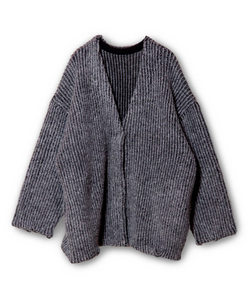  「Vネックコクーンニットカーディガン」|カーディガン|