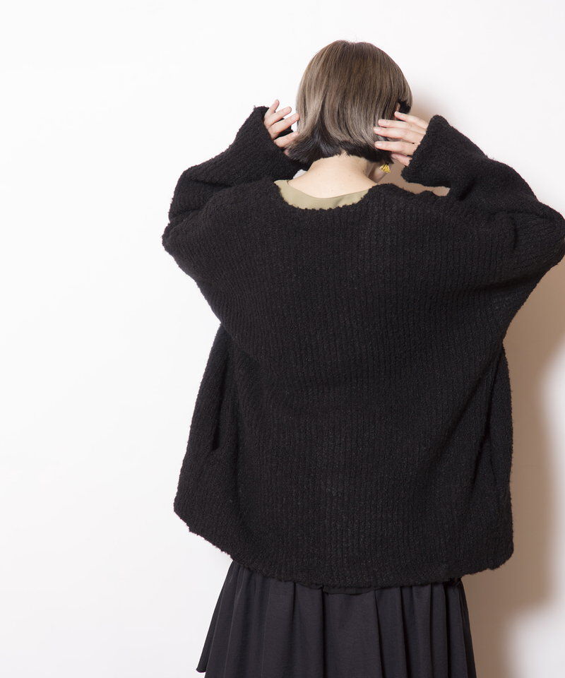  「Vネックコクーンニットカーディガン」|カーディガン|