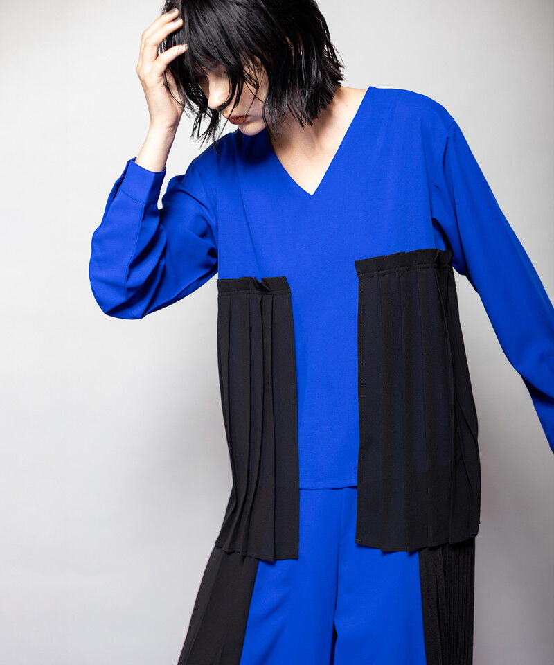  「レイヤードプリーツブラウス」|シャツ・ブラウス|