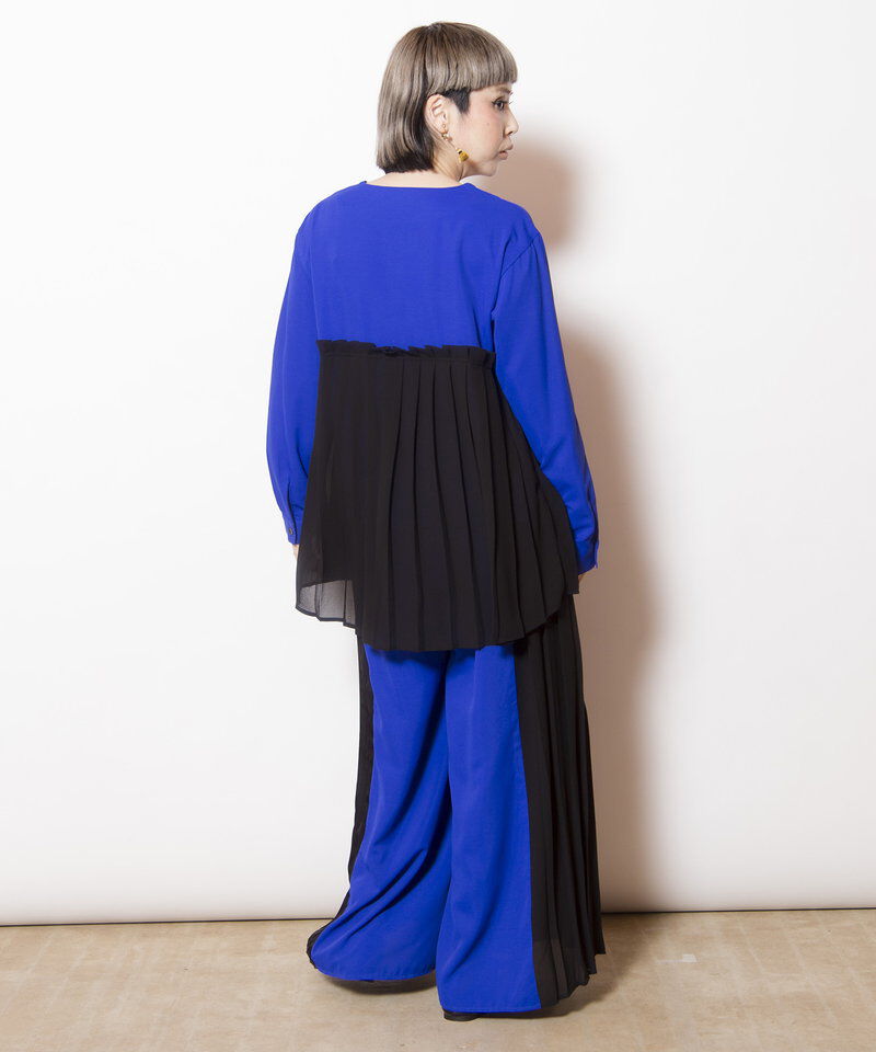  「レイヤードプリーツブラウス」|シャツ・ブラウス|