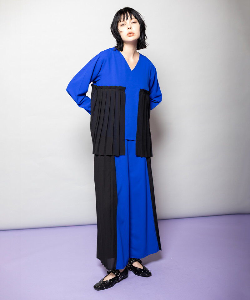  「レイヤードプリーツブラウス」|シャツ・ブラウス|