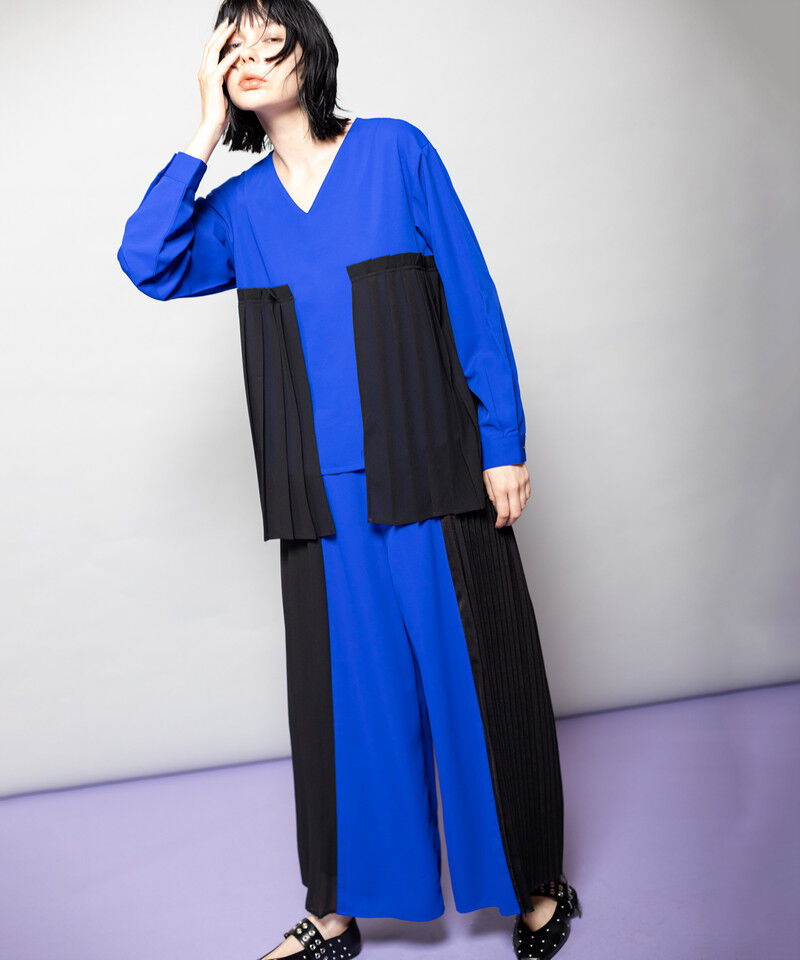  「レイヤードプリーツブラウス」|シャツ・ブラウス|