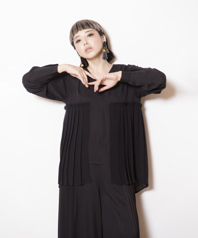  「レイヤードプリーツブラウス」|シャツ・ブラウス|