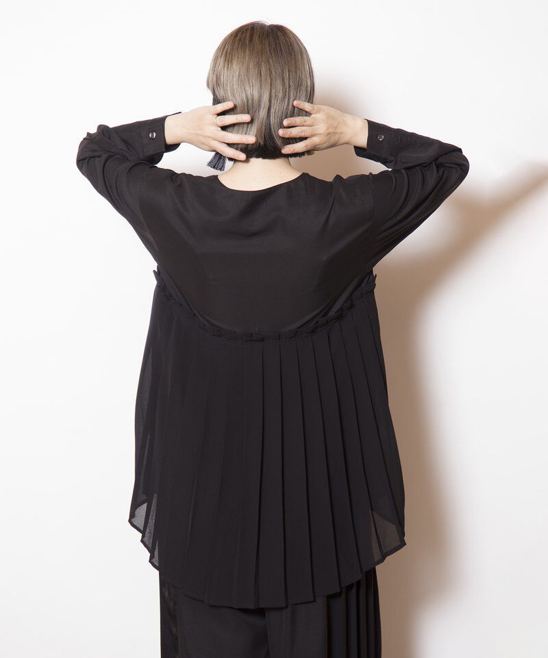  「レイヤードプリーツブラウス」|シャツ・ブラウス|