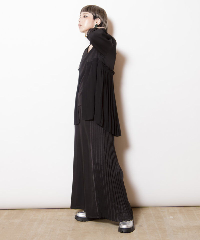  「レイヤードプリーツブラウス」|シャツ・ブラウス|
