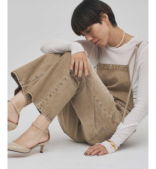  「カラーデニムオールインワン」|ワンピース|