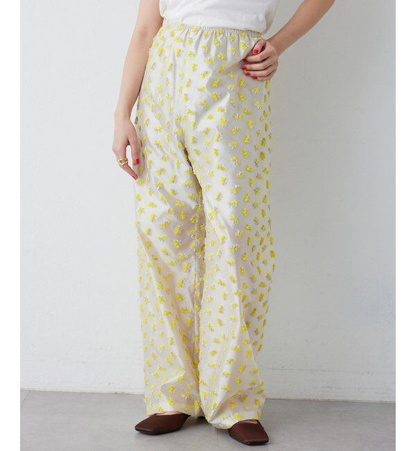 THE PAUSE「【THE PAUSE】フラワージャガードパンツ」|チノ|