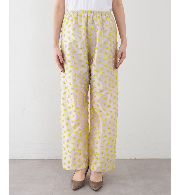 THE PAUSE「【THE PAUSE】フラワージャガードパンツ」|チノ|