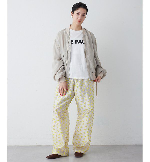 THE PAUSE「【THE PAUSE】フラワージャガードパンツ」|チノ|