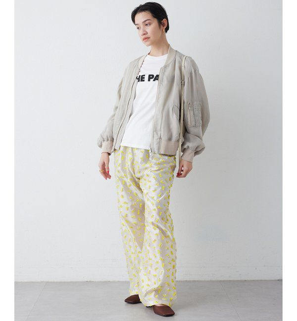 THE PAUSE「【THE PAUSE】フラワージャガードパンツ」|チノ|