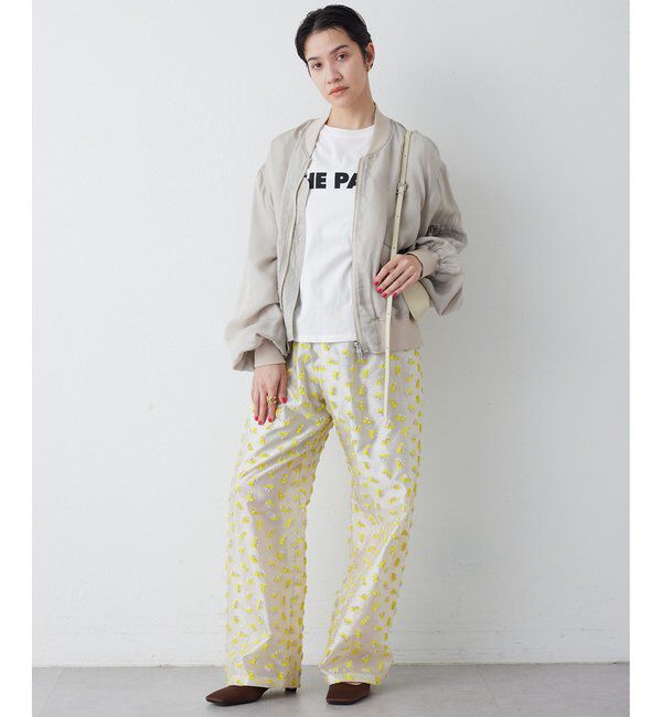 THE PAUSE「【THE PAUSE】フラワージャガードパンツ」|チノ|