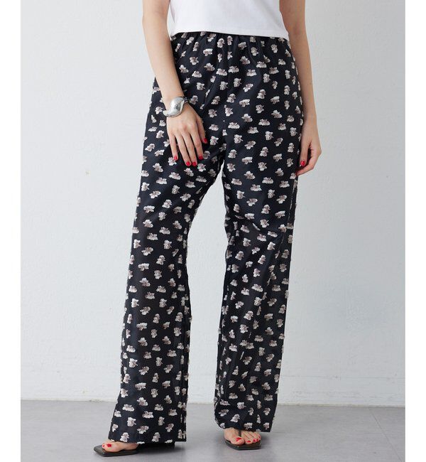 THE PAUSE「【THE PAUSE】フラワージャガードパンツ」|チノ|