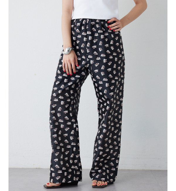 THE PAUSE「【THE PAUSE】フラワージャガードパンツ」|チノ|