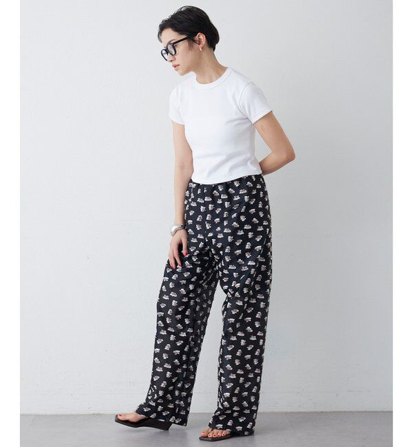 THE PAUSE「【THE PAUSE】フラワージャガードパンツ」|チノ|