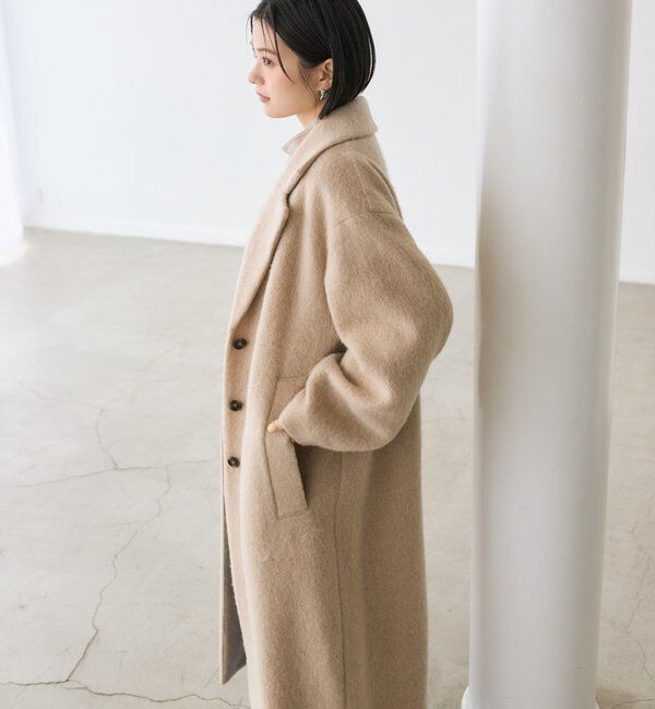  「【柔らかな質感】シャギーロングチェスターコート」|その他|