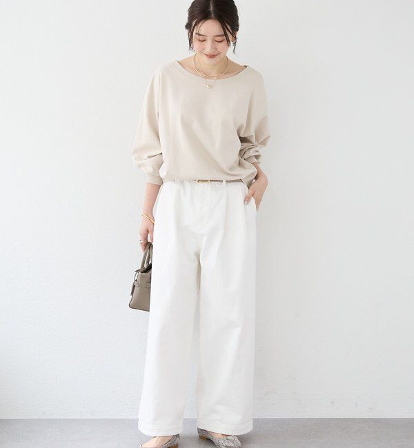  「【前後２way仕様】ボートネック2wayスウェット」|Tシャツ・カットソー|