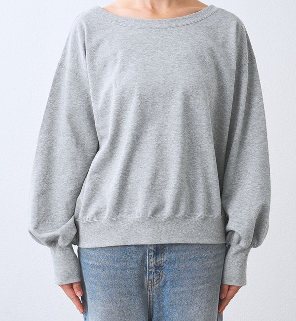  「【前後２way仕様】ボートネック2wayスウェット」|Tシャツ・カットソー|