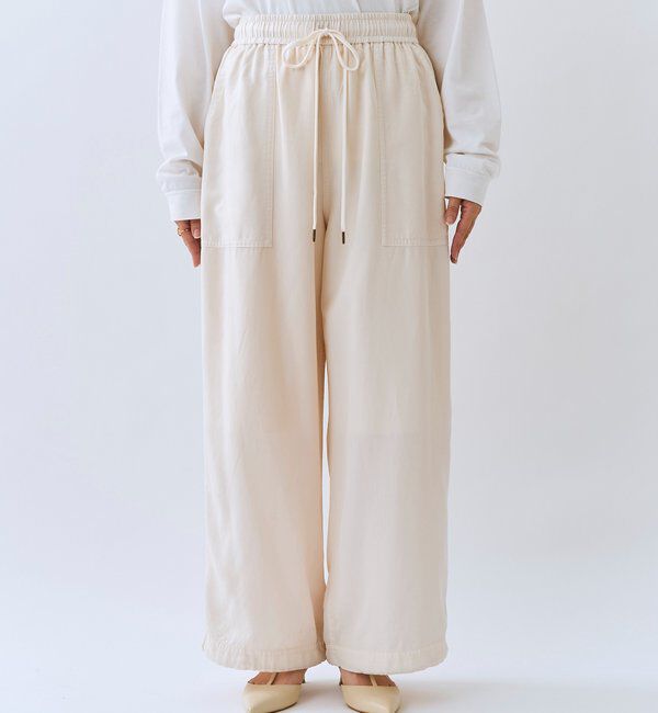  「予約【セットアップ可/こなれ感抜群】ガーメントダイ2wayワイドパンツ」|チノ|