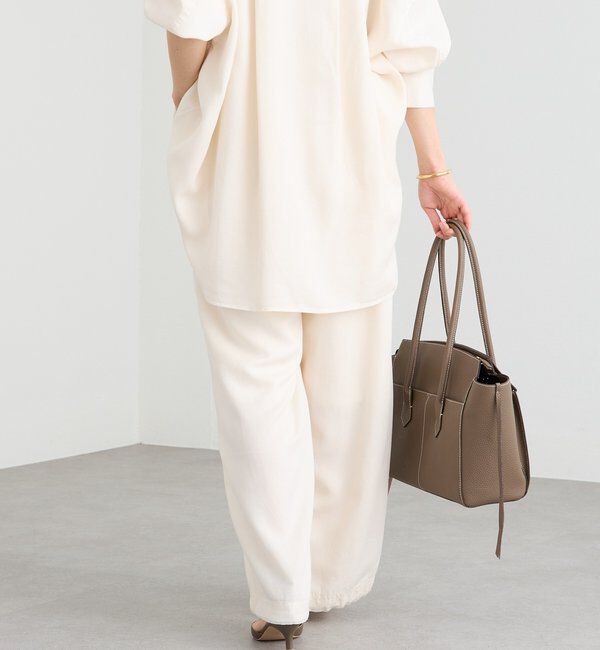  「予約【セットアップ可/こなれ感抜群】ガーメントダイ2wayワイドパンツ」|チノ|