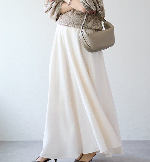  「予約【セットアップ可/上品な落ち感】ガーメントダイフレアバイアススカート」|スカート|エクリュ