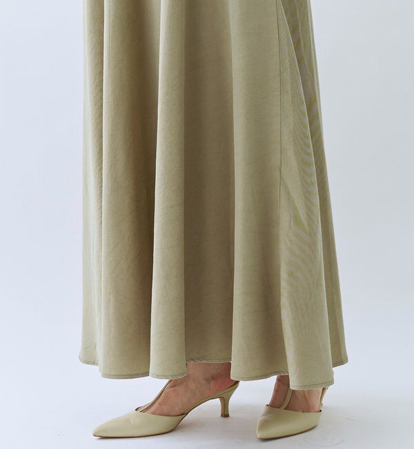  「予約【セットアップ可/上品な落ち感】ガーメントダイフレアバイアススカート」|スカート|