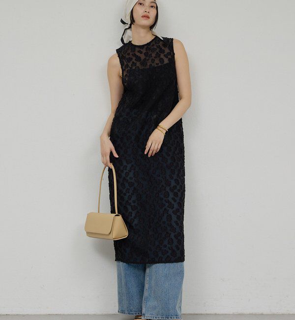  「ジャガードシアーワンピース」|ワンピース|