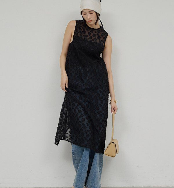  「ジャガードシアーワンピース」|ワンピース|