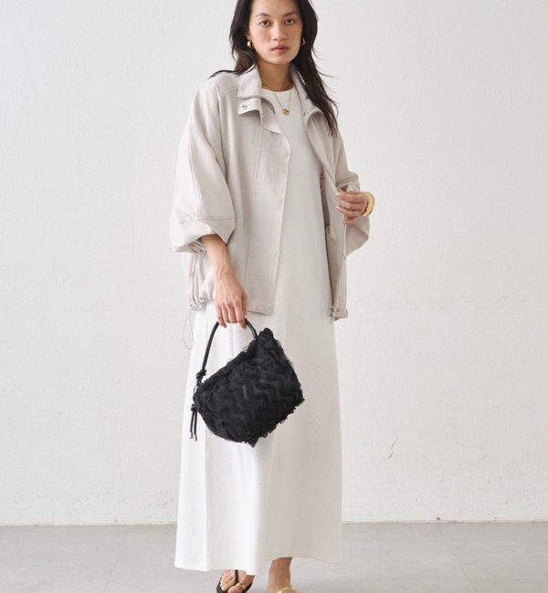  「リネンライクスタンドブルゾン」|ブルゾン・スタジャン|