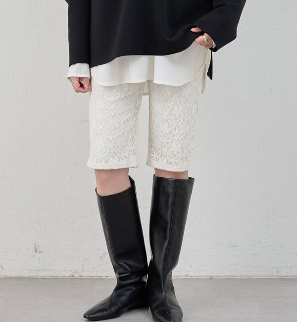  「【26SS予約】レースバイカーパンツ」|チノ|オフホワイト